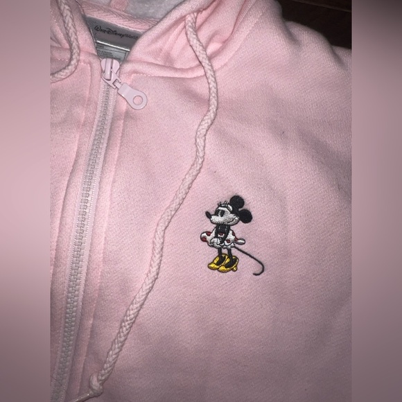 Walt Disney World Pink Hoodie with Minnie Mouse Design Size Youth Large - Picture 3 of 4